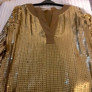 Michael Kors gold sequined tunic